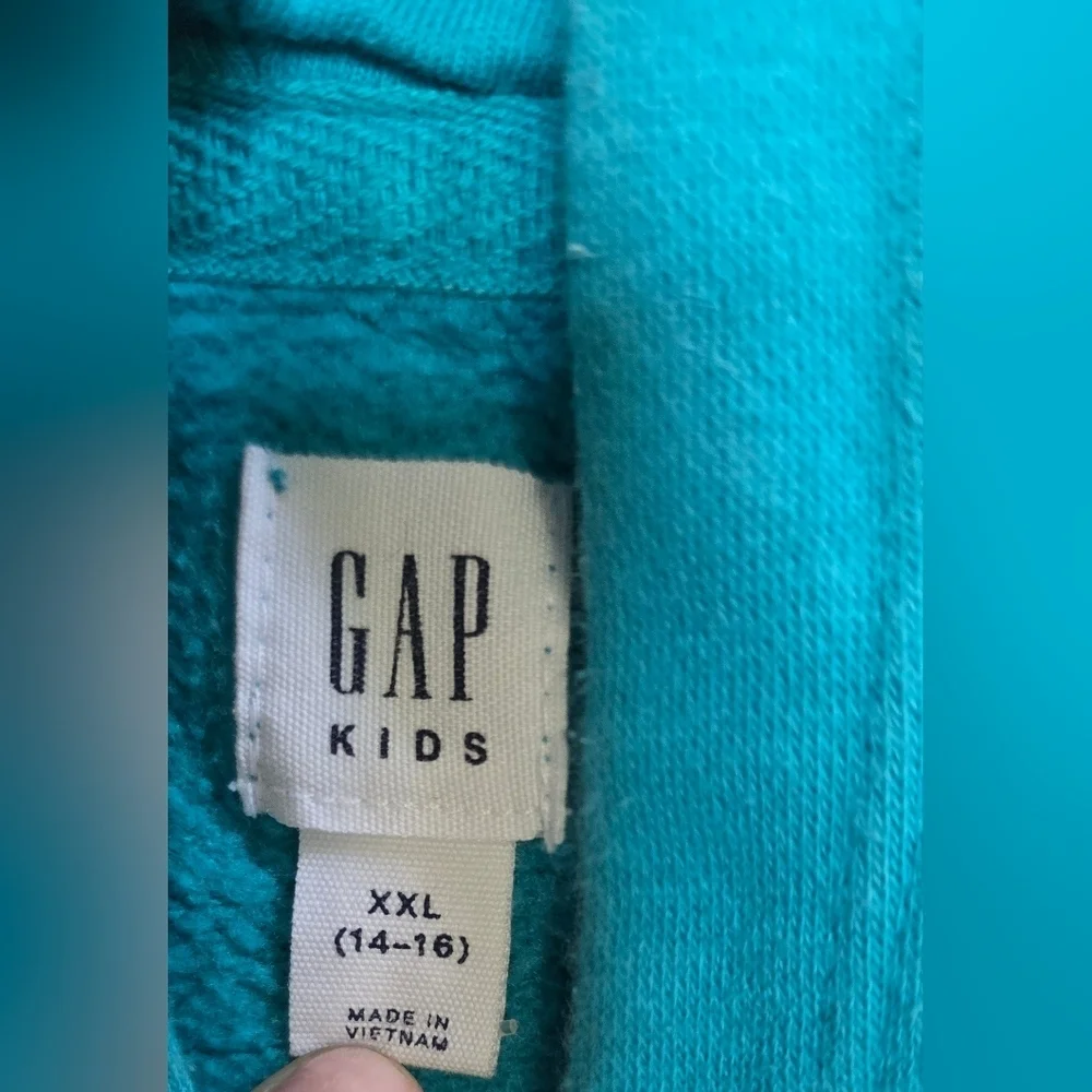 Gap Kids Full Zip Logo Blue Hoodie XXL